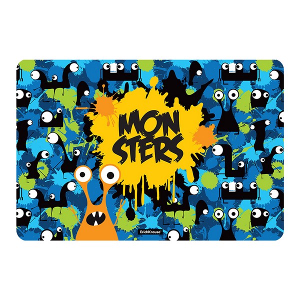 Подкладка настольная пластиковая ErichKrause® Monsters, А3 (в пакете по 12 шт.) 52930