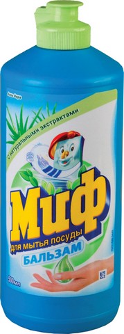 Средство д/мытья посуды "Миф", 500мл.