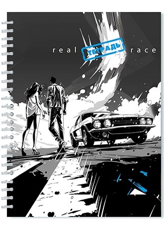 Тетрадь 80л. кл., на гребне, обл. мелован. картон, с защитным ВД лаком "Гонки", КТС-Про С0061-69