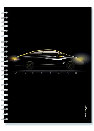 Тетрадь 96л. кл., на гребне, обл. сплошной УФ лак "Суперавто", КТС-Про С0262-111