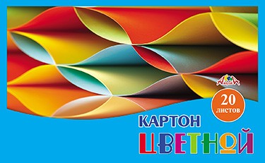 Набор цветного  картона фА4, 20л., 1цв. "Офис. Оранжевый",  ПЭТ, Апплика С2672-06