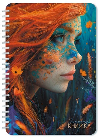 Записная книжка фА5 40л. кл., на гребне, "Зачарованная девушка", КТС-Про С0859-77