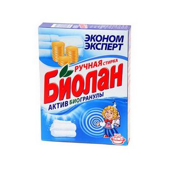 Стиральный порошок Биолан ручная стирка 350 г. твердая упаковка 