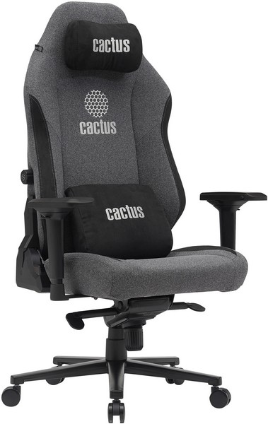 Кресло Cactus CS-CHR-MAG-GY серый/черный крестов. сталь 