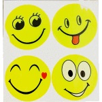 Наклейки световозвращающие "deVENTE. Smile" ПВХ, 50x50 мм, 4 шт, цвет желтый, в пластиковом пакете с подвесом 9083001