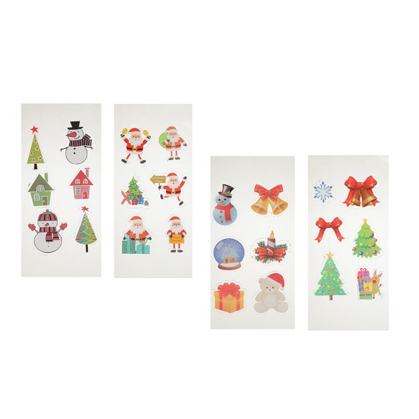 Набор гелевых стикеров, 15,5x30 см, ТПР, 4 дизайна, СНОУ БУМ 336-501