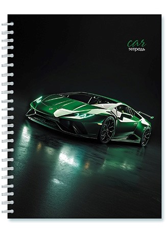 Тетрадь 80л. кл., на гребне, обл. мелован. картон, выборочный УФ-лак "Суперавто", КТС-Про С0781-49