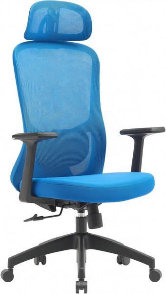 Кресло Cactus CS-MC515-BL темно-синий сиденье темно-синий сетка/ткань с подголов. крестов. пластик пластик черный 