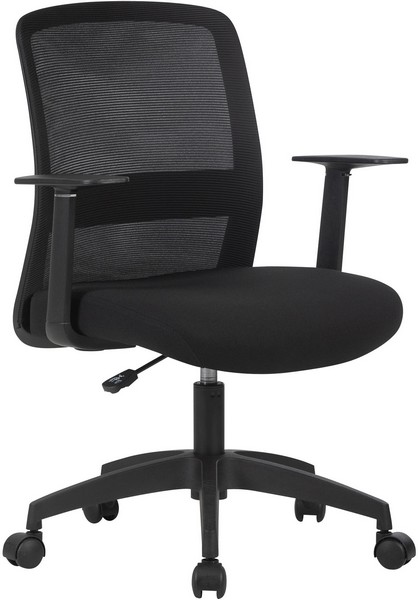 Кресло Cactus CS-MC333-BK черный сиденье черный сетка/ткань низк.спин. крестов. пластик пластик черный 
