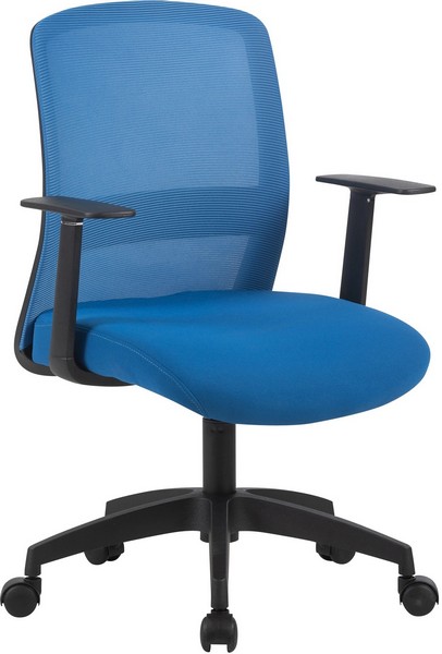 Кресло Cactus CS-MC333-BL темно-синий сиденье темно-синий сетка/ткань низк.спин. крестов. пластик пластик черный 