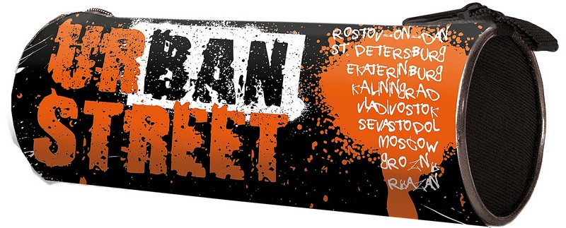 Пенал - тубус большой на молнии "URBAN STREET", печать на ткани, 195/85, Пчелка (10) ПТ-02