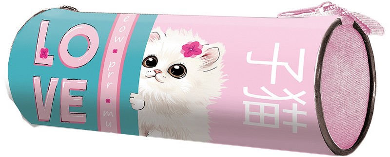 Пенал - тубус большой на молнии "FLUFFY", печать на ткани, 195/85, Пчелка (10) ПТ-02