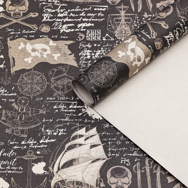 Бумага крафт муж. Морской бой 70х100см + 10157125