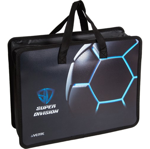 Папка для тетрадей, ИЗО и технологии "deVENTE. Super Division" A4 (33,5x26x10 см) с текстильным расширением 10 см, на молнии сверху, пластик 400 мкм, текстильные ручки, в пластиковом пакете 8057510