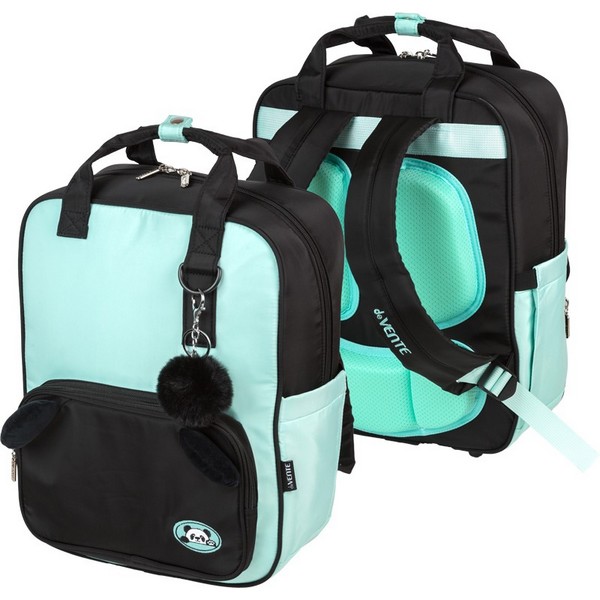 Рюкзак "deVENTE. Fluffy Ears. Panda" подростковый 39x32x14 см (16 л) вес 500 г, нейлон, подклад, эргономичная вентилируемая спинка и уплотненные лямки, 1 отделение на молнии с уплотненным отделением для ноутбука до 15 дюймов и книг, 1 передний карман на молнии с ушками и органайзером 7033540