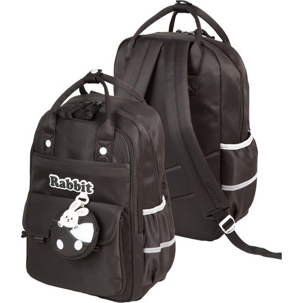 Рюкзак "deVENTE. Rabbit" подростковый 39x27x17 см (15 л) вес 500 г, высококачественный нейлон, двойные ручки, уплотненная спинка и уплотненные лямки, 1 отделение на молнии, 1 передний карман на молнии, кошелек на молнии, внутри уплотненный карман с липучкой для ноутбука до 14 дюймов 7036523