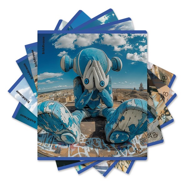 Тетрадь 48л. кл., обл. мелов., "Roof Toy" глянцевая ламинация, MIX-PACK, ErichKrause (5/100) 048013154-63294