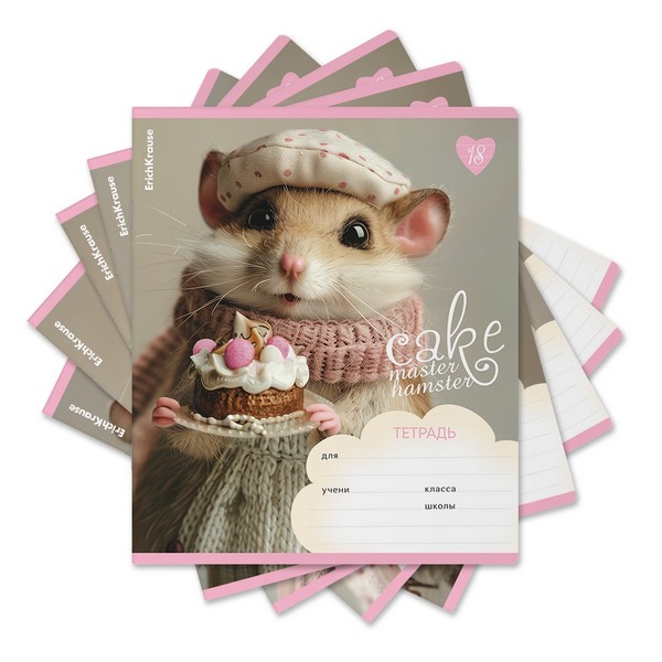 Тетрадь 18л. лин., обл. мелов., "Cake Master",  ErichKrause (10/200) 018010154-63263