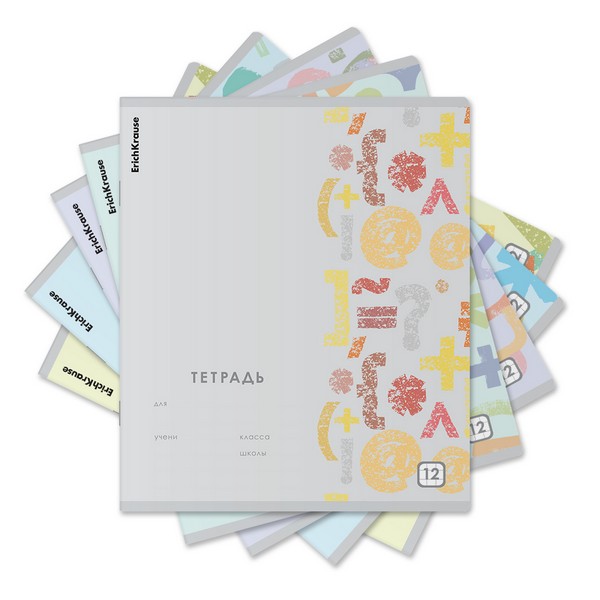 Тетрадь 12л. кл., обл. мелов., "Metrica", ErichKrause 012010154-63230