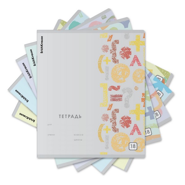 Тетрадь 18л. кл., обл. мелов., "Metrica", ErichKrause 018010154-63266