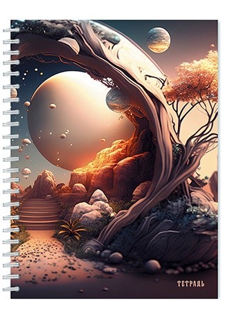 Тетрадь 48л. лин., на гребне, обл. мелов., ""Фэнтези", КТС-Про(80) С0153-03