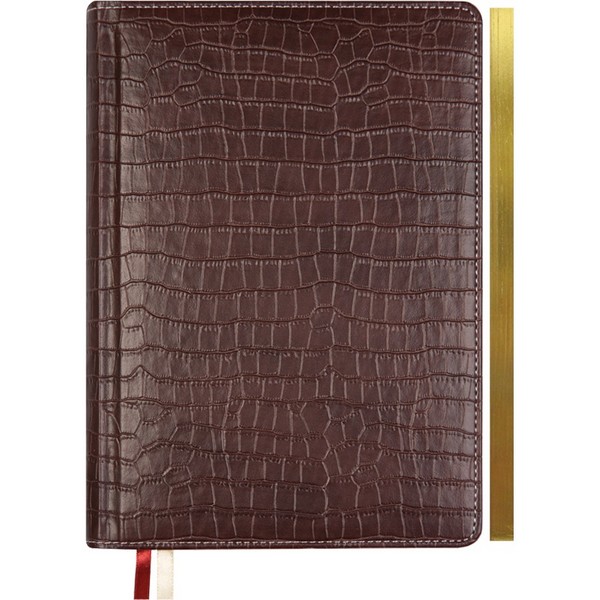 Еженедельник датированный 2026 "deVENTE. Wild" A4 (210 ммx290 мм) 128 стр, кремовая бумага 70 г/м2 с золотым срезом, печать в 2 краски, твердая обложка из искусственной кожи с поролоном, отстрочка, перфорация, закругленные уголки, 2 ляссе, в подарочной коробке, темно-коричневый 2236609