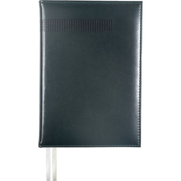 Ежедневник недатированный "deVENTE. Matrix" A5 (145 ммx205 мм) 272 стр, белая бумага 70 г/м2, печать в 2 краски, твердая обложка из искусственной кожи с поролоном, термо тиснение, отстрочка, перфорация, 2 ляссе, в термоусадочной пленке, зеленый 2034338