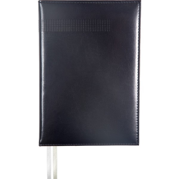 Ежедневник недатированный "deVENTE. Matrix" A5 (145 ммx205 мм) 272 стр, белая бумага 70 г/м2, печать в 2 краски, твердая обложка из искусственной кожи с поролоном, термо тиснение, отстрочка, перфорация, 2 ляссе, в термоусадочной пленке, черный 2034340