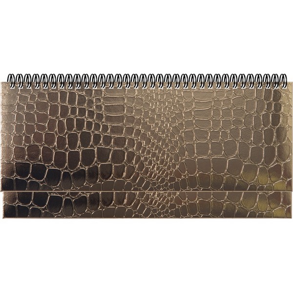 Планинг датированный 2026 "Attomex. Arkona" (294 ммx142 мм) 128 стр, белая бумага 70 г/м2, печать в 1 краску, твердая обложка из бумвинила с поролоном, евро спираль, в термоусадочной пленке, золотистый 2239675