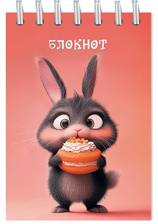 Блокнот на гребне фА7, 48л., кл. "Зайка-сластена", КТС-Про С0059-11