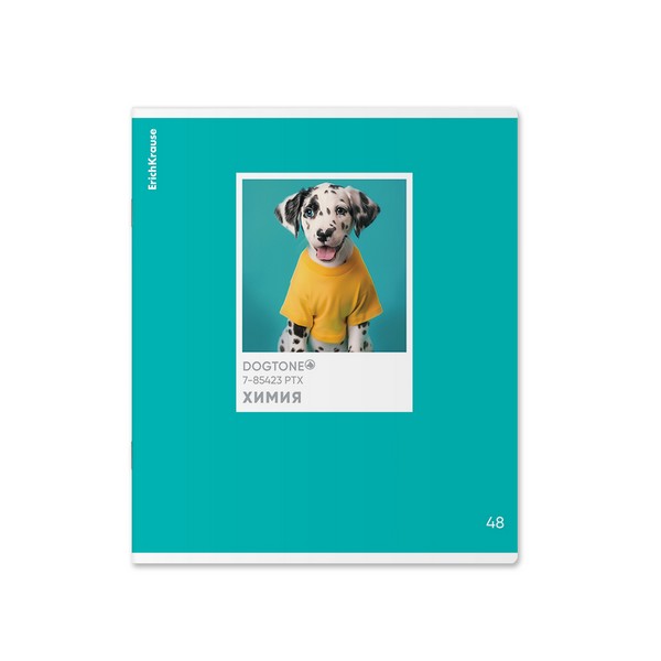 Тетрадь общая ученическая ErichKrause DogTone, Химия, 48 листов, клетка, выборочный УФ-лак 048019854-63352