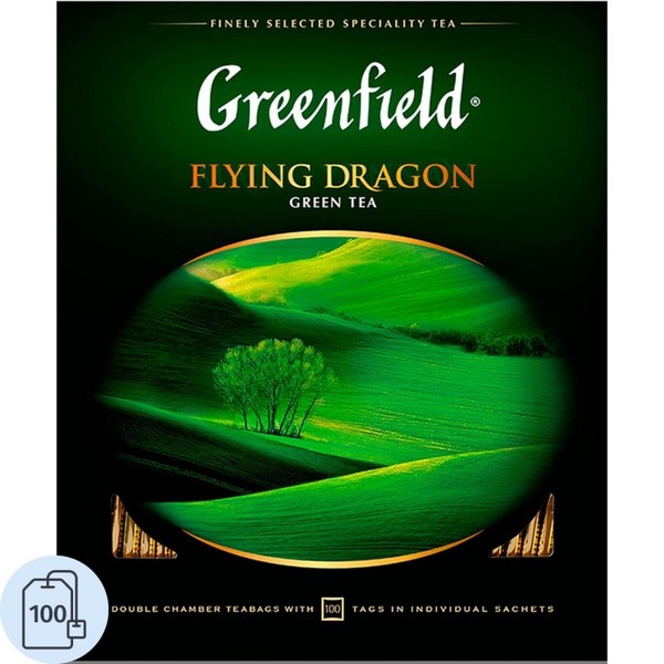 Чай Greenfield Flying Dragon зеленый фольгир.100пак/уп 0585-09 172698