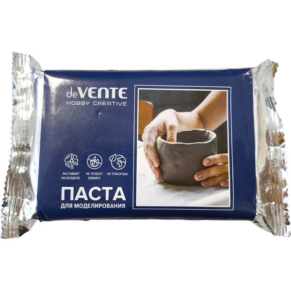 Паста для моделирования "deVENTE. HOBBY CREATIVE" серая, 500 грамм, самозатвердевающая на воздухе 8042427
