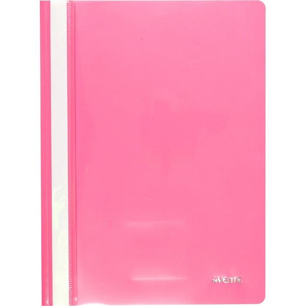 Скоросшиватель пластиковый "deVENTE. Pastel" A4 с прозрачным верхним листом, 120/180 мкм, пастельная розовая, индивидуальная маркировка 3113301
