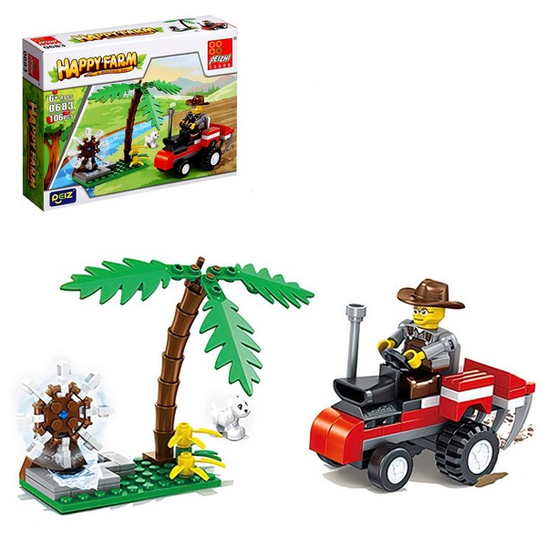 Конструктор Ферма "Трактор", 106 деталей 9676082 9676082