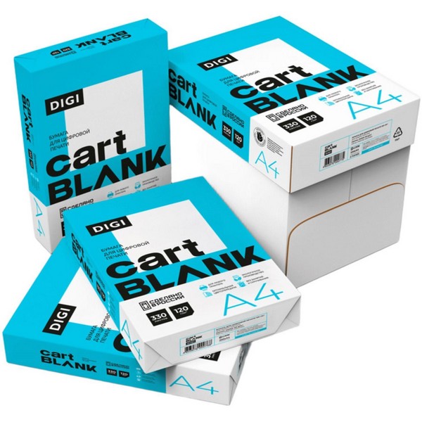 Бумага д/ксер. фА4 "Cartblank Digi" 330л, 120 г/м2, АО «Сыктывкарский ЛПК» (5/240) 