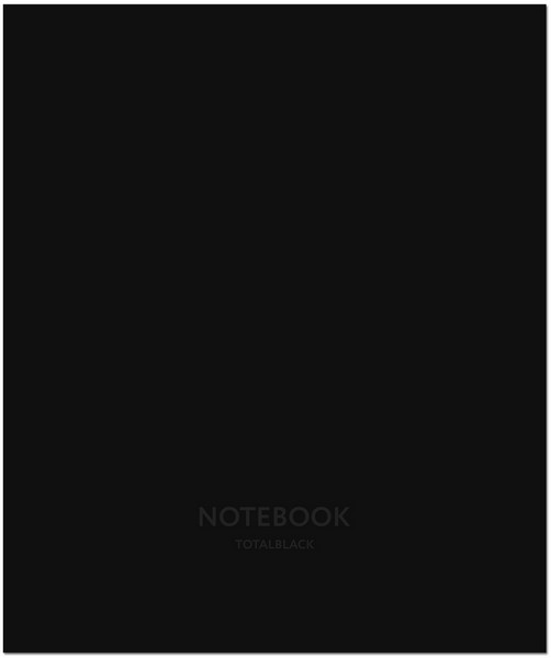 Тетрадь фА4 80л. кл., скрепка "TOTAL BLACK" обл. мелов.картон, софттач лак 25033