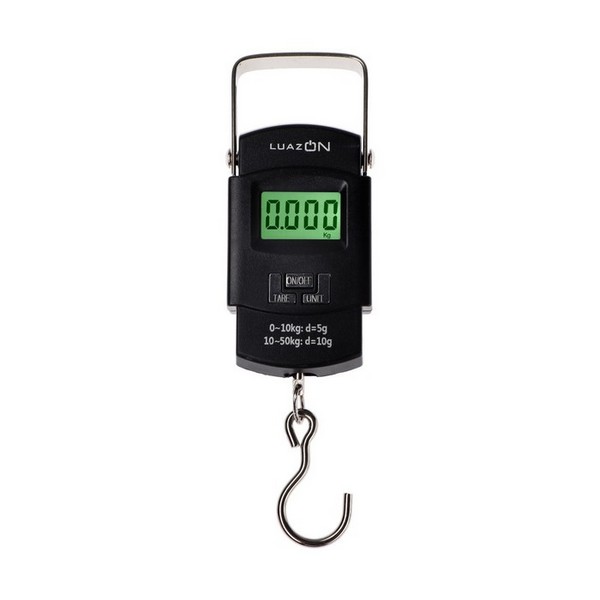 Весы-безмен Luazon LV-505, электронный, до 50 кг, точность до 10 г, подсветка, чёрный 1874140