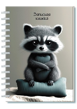 Зап. книжка А6 на гребне 7БЦ, 100л. "Енотик" С0592-138
