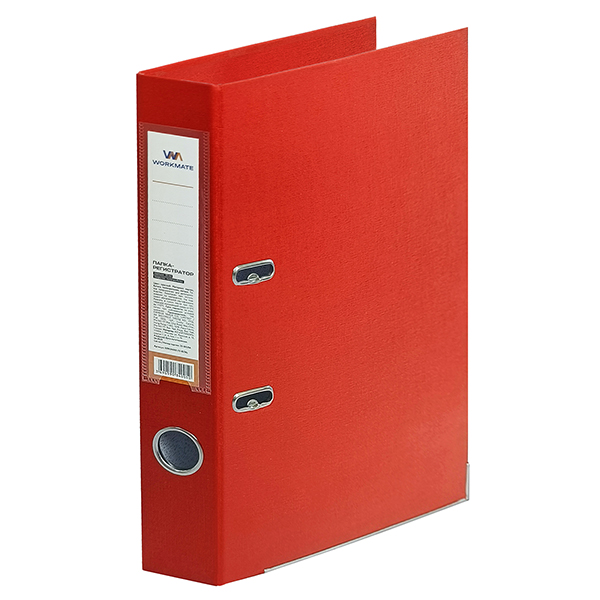 Регистратор 50мм фА4 Workmate, ПП двусторонний, красная, с металлической окантовкой, в разборе*50 15-8070