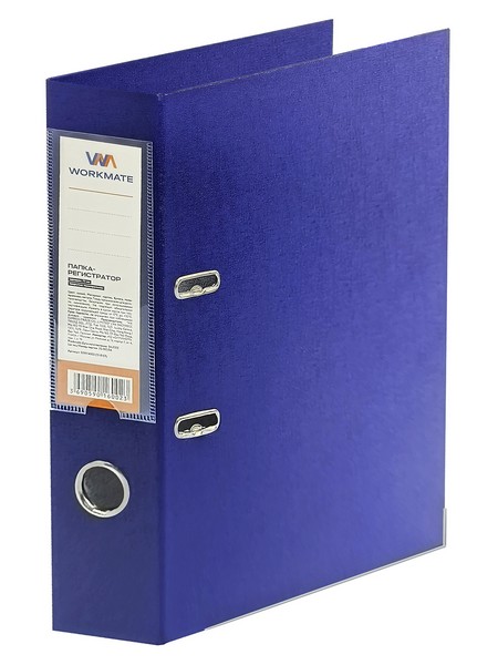 Регистратор 75мм фА4 Workmate, ПП двусторонний, синяя, с металлической окантовкой, в разборе*50 15-8076