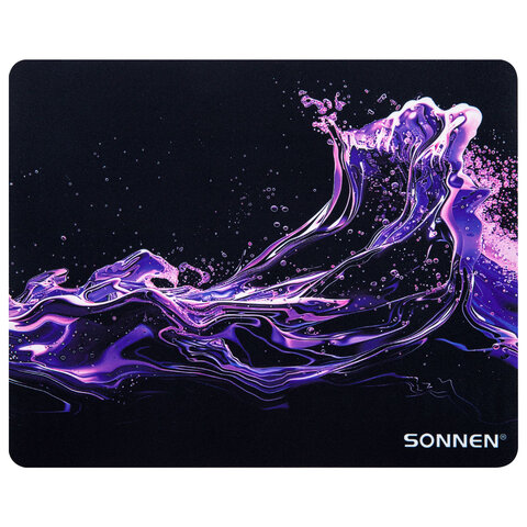 Коврик для мыши SONNEN "NEON SPLASH" резина + ткань, 250х200х2 мм 513957