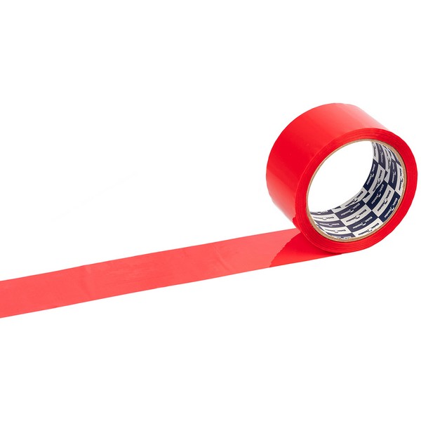 Скотч 50мм*57м, красный, 40мкм, Klebebander (6/36) 128/36/6