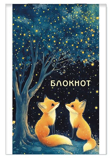 Блокнот фА7 16л. кл., обл. мелов., "Лисята", КТС-Про С1550-148