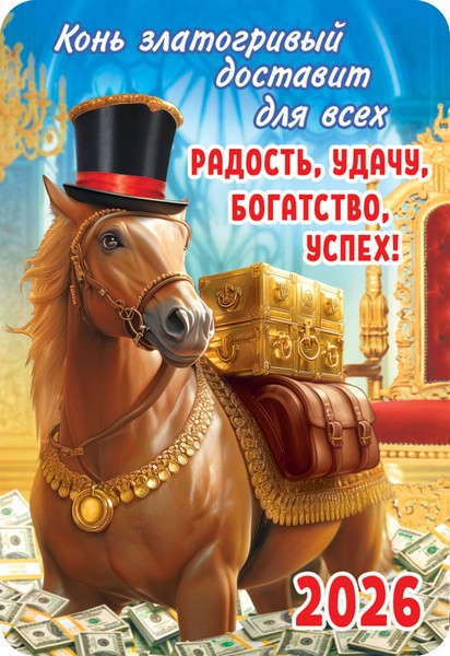 Календарь карманный 2026 г. "Символ года (коллаж)", ЛиС КГ-26-126
