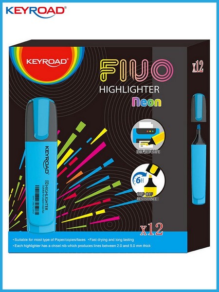 Текстовыделитель KEYROAD NEON голубой 2-5 мм. (12/144) KR972169