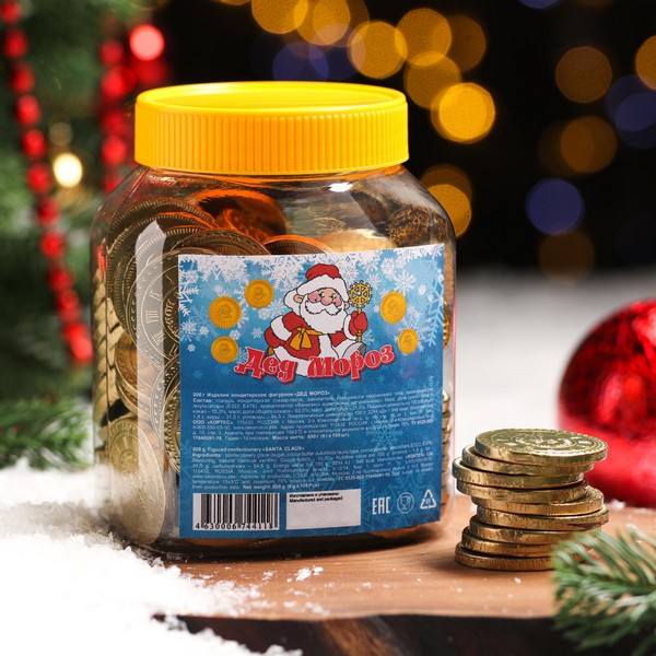 Кондитерское изделие "Дед Мороз" в банке, 6 г 7090713 7090713