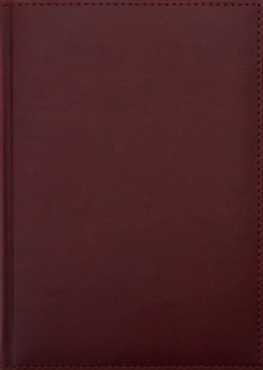 Ежедневник недатированный фА5 320стр., обл. кож. зам.,"Sorrento" бордовый, прошивка, отр.уголок, Planograf С0360-264