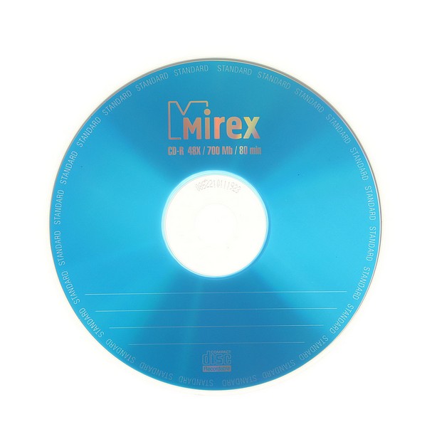 Диск CD-R Mirex Standard, 48x, 700 Мб, конверт, 1 шт 1342126 1342126    