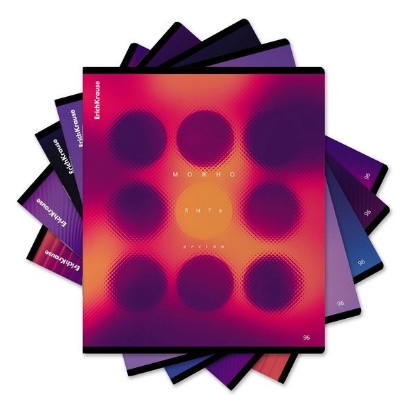 Тетрадь 96л. кл., обл. мелов., "Misty" матовая ламинация_MIX-PACK, ErichKrause (5/60) 65242